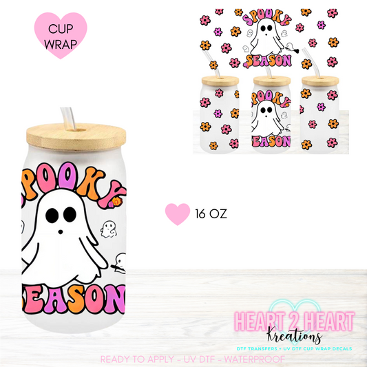 Spooky Season 16 OZ UV DTF CUP WRAP