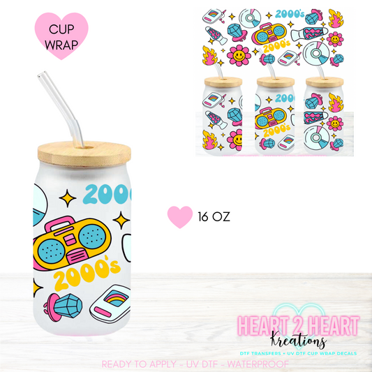 2000's 16 OZ UV DTF CUP WRAP