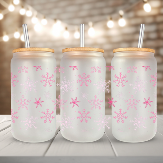 Pink Snowflakes Cup Wrap