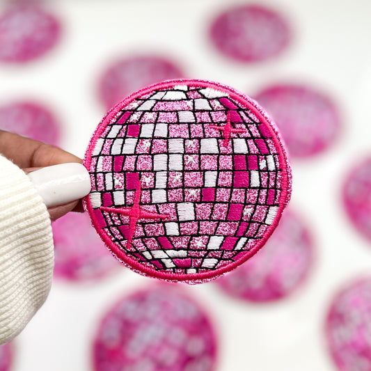 Pink Disco Ball Patch