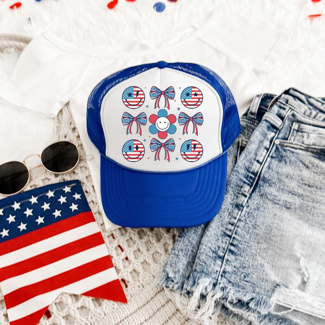 Coquettes & Smiles 4th Of July Trucker Hat