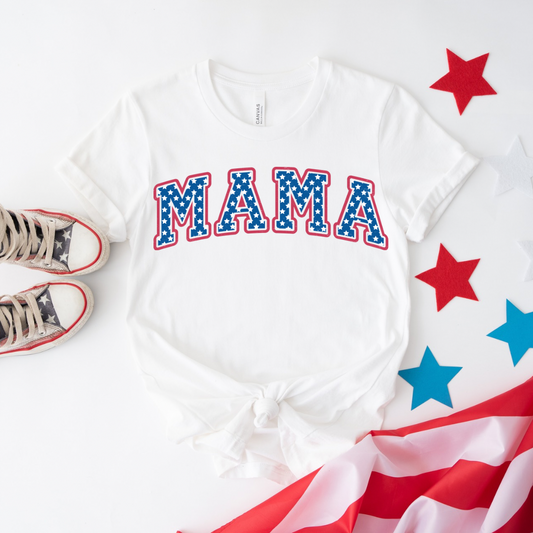 Mama White Stars 4th Of July TShirt