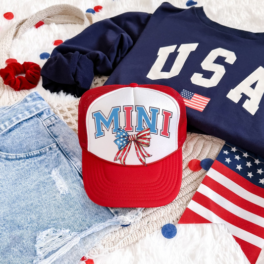 Mini 4th of July Trucker Hat – Kids Patriotic Mesh Cap for Independence Day