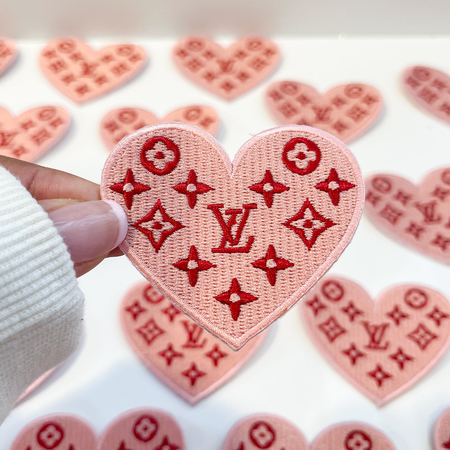 LV Heart Embroidered Patch