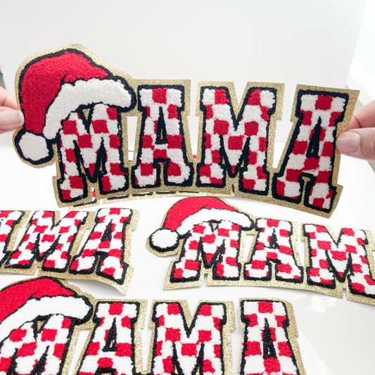 Mama Christmas Chenille Patch