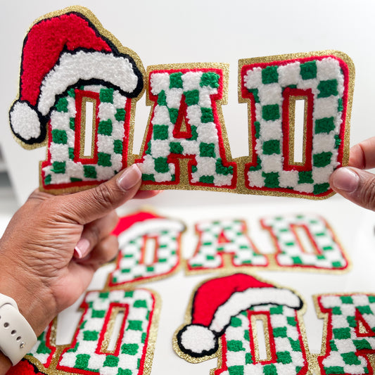 Dad Christmas Chenille Patch