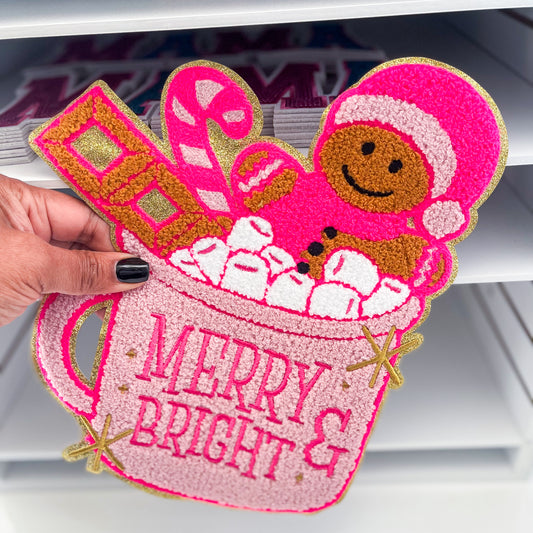 Merry & Bright Gingerbread Chenille Patch