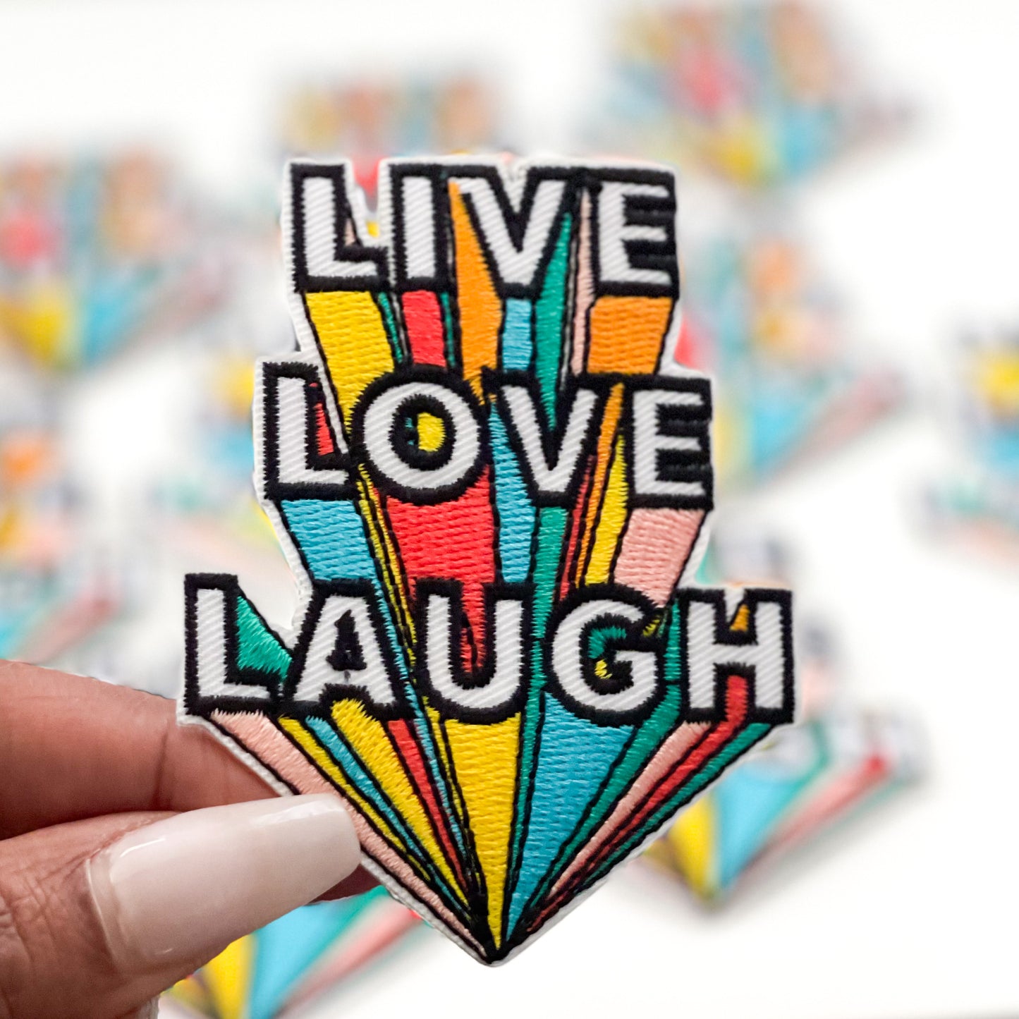 Live Love Laugh Embroidered Patch