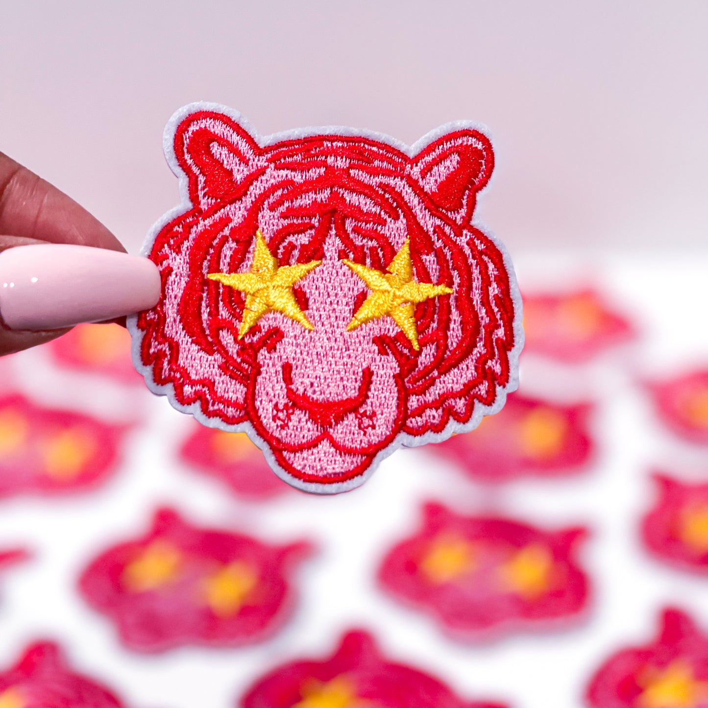 Red Tiger Embroidered Patch