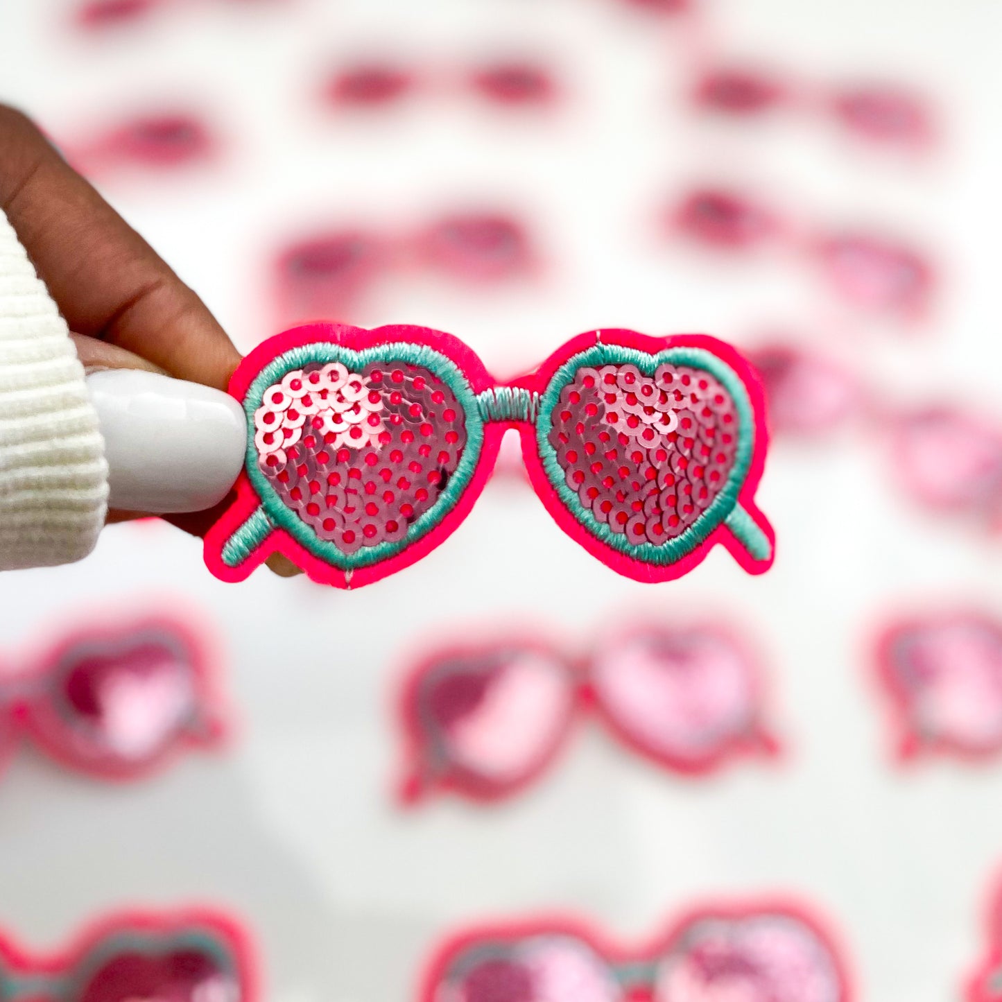 Sunglasses Sequin Embroidered Patch