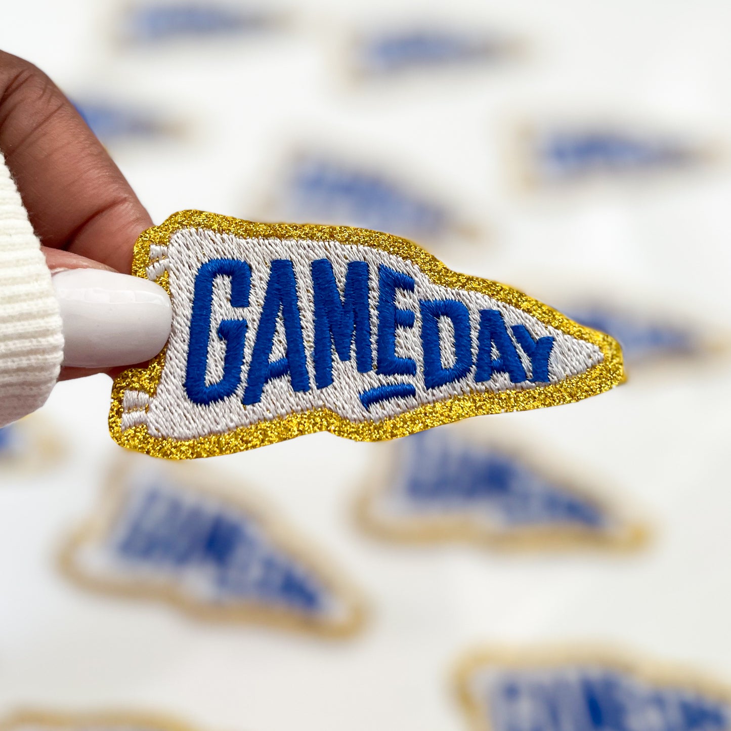 Blue Game Day Chenille Patch