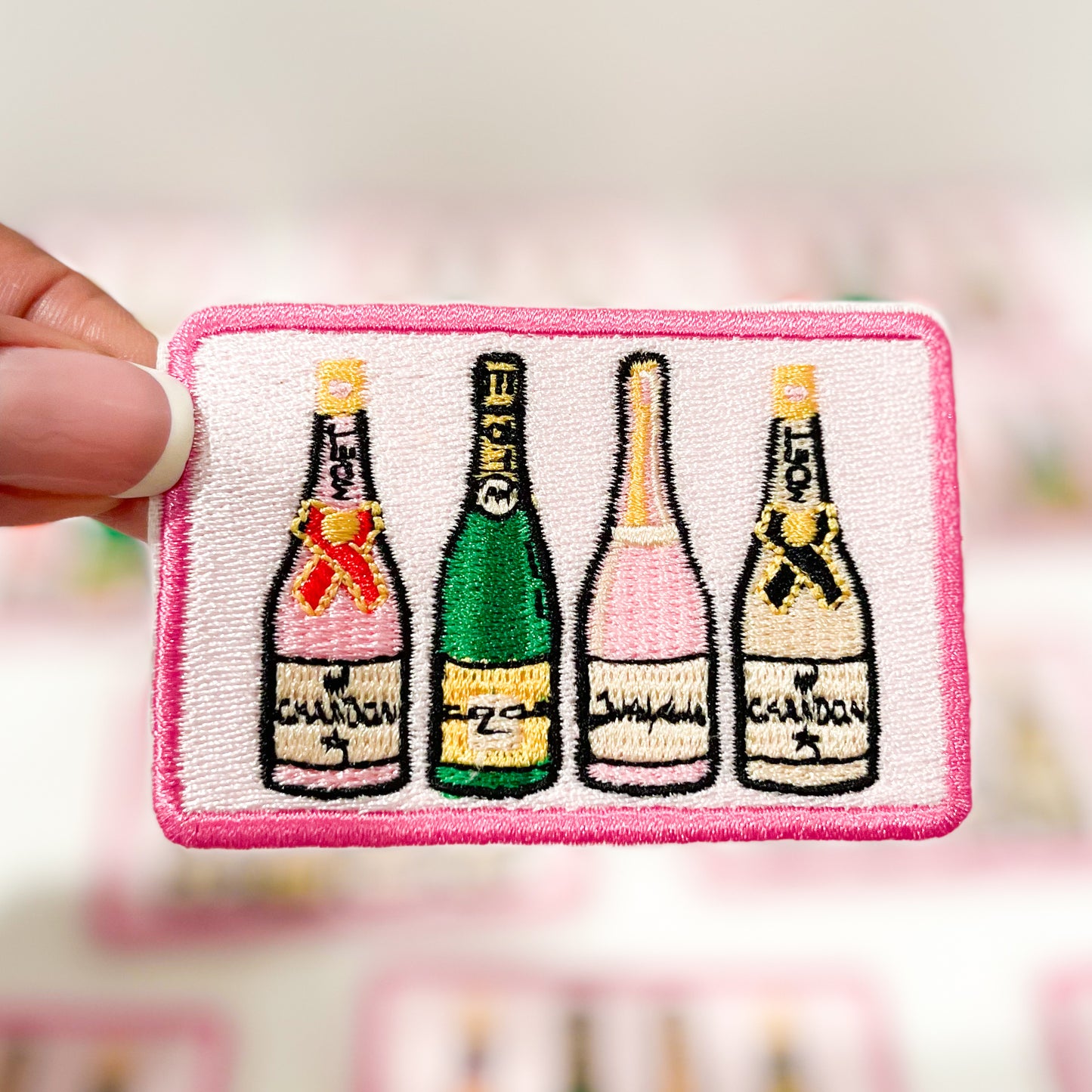 Champagne Bottles Patch