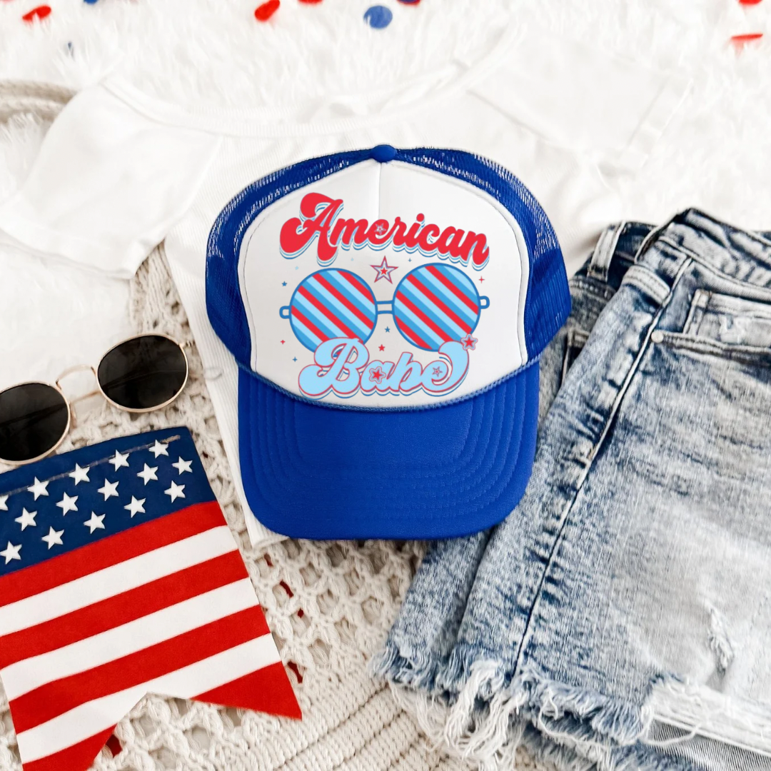 American Babe Sunglasses Patriotic Trucker Hat