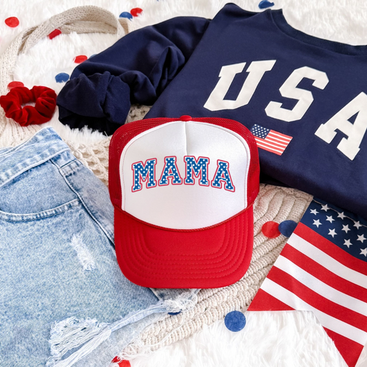 Mama Stars 4th Of July Trucker Hat