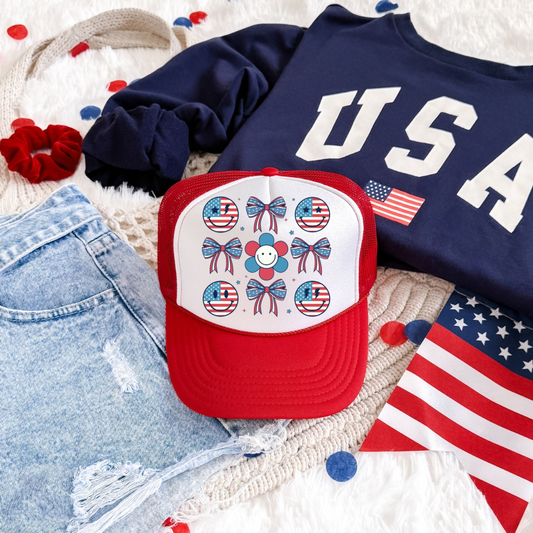 Coquettes & Smiles 4th Of July Trucker Hat