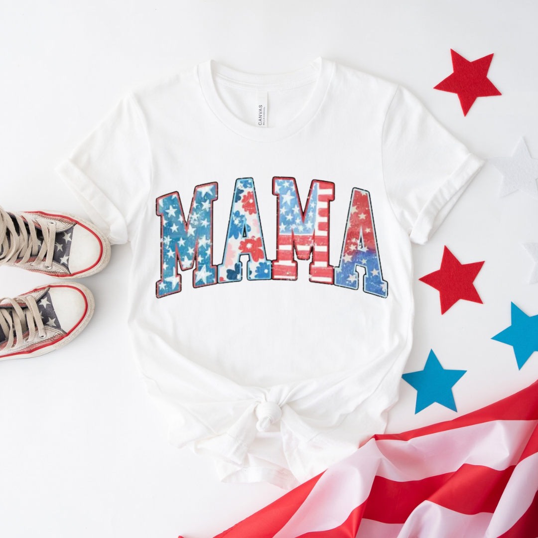 Cute Patriotic MAMA T-Shirt