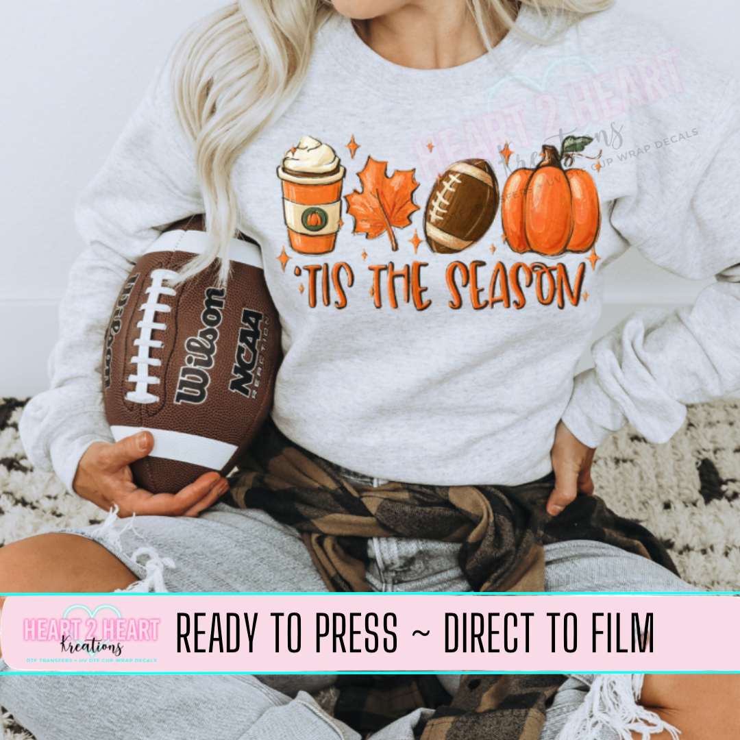 Football Tis The Season Full Color Transfer